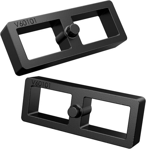 مجموعة التسوية الخلفية RockTrix - رفع 1 بوصة - متوافق مع Chevychevrolet GMC Silverado: 01-07 1500 HD، 01-10 2500 HD، 07-10 3500 HD - فاصل رفع عالي التحمل من الفولاذ in Kuwait