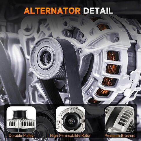 Alternator Compatible with 2003-2007 Accord 2003-2009 Element 2006-2010 Civic 2007-2009 CR-V Replacement for 13980 11503 31100-RTA-033 in Kuwait