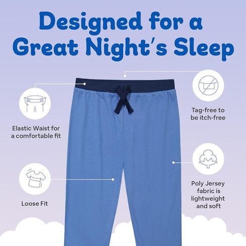 طقم بيجامة للأولاد من US Angels مكون من 3 قطع، طقم بيجامة للأولاد الكبار، بنطلون بيجامة للأولاد، شورت بيجاما، مقاس 8، مقاس 10-12، مقاس 14-16 in Kuwait