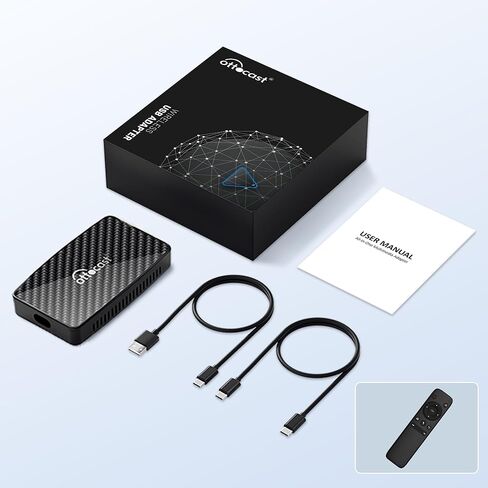 محول فيديو الوسائط المتعددة من Ottocast Play2Video Pro - محول سيارة CarPlay Android Auto اللاسلكي مدمج في YouTube Netflix، صندوق AI لبث الفيديو CarPlay يدعم الوسائط المتعددة USB، سهل الإعداد والتوصيل والتشغيل in Kuwait