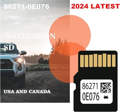 86271 0E076 أحدث بطاقة SD للملاحة لعام 2024 متوافقة مع تويوتا. الولايات المتحدة الأمريكية/CAN Navigation SD Card GPS 2024 Map Update يحل محل 86271 0E185، 86271 0E075، 86271 35012 in Kuwait