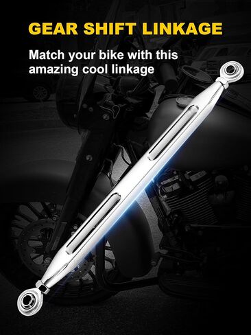 Shift Linkage Chrome Shift Linkage Rod Compatible for Harley Davidson 1986-2024 Softail Dyna Fatboy Street Glide Road Glide Road King Electra Glide in Saudi Arabia