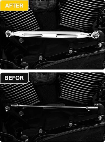 Shift Linkage Chrome Shift Linkage Rod Compatible for Harley Davidson 1986-2024 Softail Dyna Fatboy Street Glide Road Glide Road King Electra Glide in Saudi Arabia