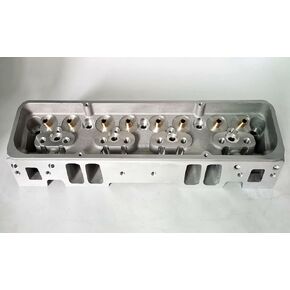 SBC Small Block Chevy 350 400 Aluminum Bare Cylinder Head Angle Plug 205cc intake 64cc chambe