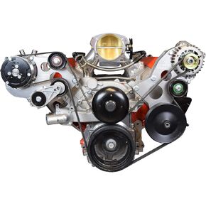 ICT Billet LS - Sanden 508 A/C Air Conditioner Compressor Bracket Kit LS1 LS3 LSX AC Heavy Duty 551474-3