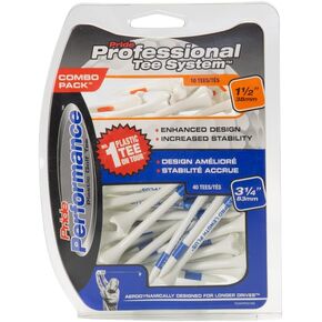 Pride Golf TeePride Professional Tee System, Pride Performance Plastic Golf Tees Combo Pack, 3-1/4 Inch