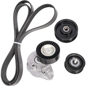 Drive Belt Tensioner and Idler Pulley Serpentine Belt kit, for Mercedes-Benz GLK350 E550 E350 CLK350 GL450 GL550 SLK300 C280 CLS550 S550 SL550 R350, 06-11, 2722021419 2722000270 2722021019 6pk2404