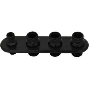 1 pc SHLPDFM Black 4-Port Billet Aluminum Firewall Heater & A/C Bulkhead In –Line