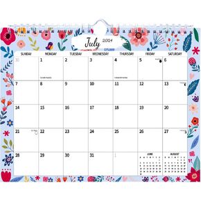 2024 2025 Wall Calendar, Calendar Hanging Calendar Wall Paper from July 2024 to December 2025 18 Months Thick 11"X8.5", Spiral Bound, Blocks for Easy Planning, Fridge Desk Colorful Monthly Designs