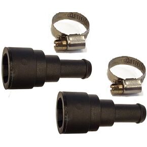 (SET OF TWO) UPGRADED Stronger than OEM Heater Core Coolant Hose Connector FITS: 1998-2014 Chevrolet Silverado/GMC Sierra 1500 2500 3500 Tahoe Suburban Cadillac Escalade Yukon Avalanche Express/Savana