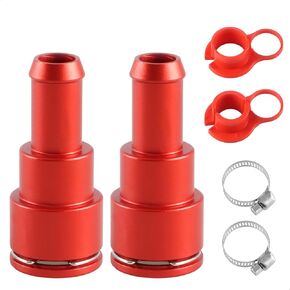 2PCS Upgraded Aluminum Connectors Heater Core Tube Coolant Hose Connector Inlet/Outlet 3/4Inx5/8In Compatible with Chevrolet GMC Cadillac Replace#15032062 15151875