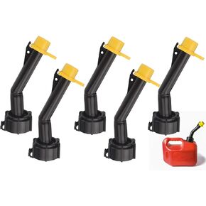 5 Pack Gas Can Spout Replacement/Fuel Gas Can Jug Spouts Nozzles Rings and Caps for Blitz 900302 900092 900094 Old Style Fits Gas & 4 Gal, 5 Gal Can