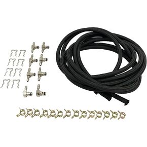 Diesel Fuel Injector Return Line Rail Kit Fits for Chevy GMC Duramax LLY LBZ LMM 6.6L Engine, Replaces 97328733, 98062291, 97359750