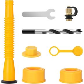 Magicfour Gas Can Nozzle Replacement, Gas Can Vent Cap, Spout Replacement Kit Compatible with Most 1/2/5/10 gallon Gas Cans, Old Style Gas Can Spout Replacement Leak Proof