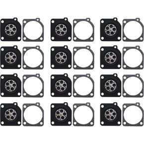 Carburetor Metering Diaphragm and Gasket Replaces ZAMA A015010 A015047 0016019 for ZAMA C1U C1Q C1M RB carburetors (Pack of 12)