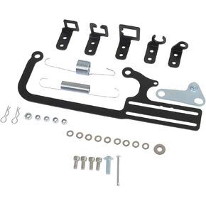 304147 EZ-EFI Cable Mount Kit Carburetor Cable Mount Bracket Throttle Cable Kit for Automatic Transmission TV Cables and GM 700R4 Transmissions Steel Black