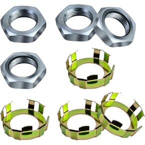 Vanshly，6-191 & 6-190 Trailer Wheel Axle Nuts and Retainers Compatible With 2K To 8K Dexter Axle