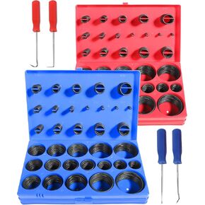 826pcs O Ring Assortment Kit,Nitrile Rubber O Ring Kit with 4 Pick & Hook,Car Accessories Universal SAE and Metric O-Rings Kit in 32 Sizes,O Rings Gaskets Kit for Automotive Plumbing Repair