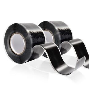 2 Rolls 1IN X 10FT Grip Tape,Rubber Tape,Silicone Tape,Grip Tape for Handles,Self Fusing Silicone Tape,Grip Wrap,Handlebar Tape for Fishing Pole,Pull Up Bar,No Adhesive