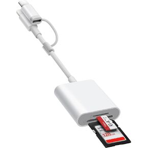 USB C to SD Card Reader, SD Card Adapter with SD MicroSD USB 3 Ports, BnmxTek Memory Card Reader for iPhone 15 Pro Max, iPad Pro/Air/Mini, Mac, MacBook Pro/Air, and More USB-C/Type C Device