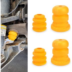 Pack-4 Car Front Lower Suspension Bump Rubber Pads, Original OE Replacement 15153958 15039397, Control Arm Bumper Shock Absorbing Blocks, Compatible with Cadillac Chevrolet GMC (Yellow)