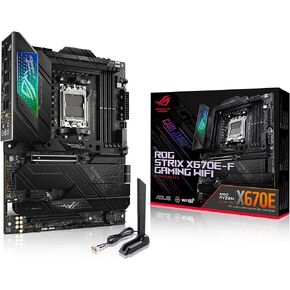 ASUS ROG Crosshair X670E Hero (WiFi 6E) Socket AM5 (LGA 1718) Ryzen 7000 Gaming Motherboard(18+2 Power Stages, PCIe® 5.0, DDR5,5xM.2 Slots,Front-Panel USB 3.2 Gen 2x2, USB4®, Wi-Fi 6E)