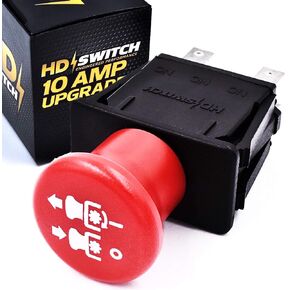 HD Switch 10A Clutch PTO Switch Replaces Ariens, Gravely 01545600, 00522100 - Fits ProMaster PM100 EZR 1540 1542 1648 1740 1742 1842 2048 and Most Zooms. 00480600 00462500 00447100 09068200 00191700