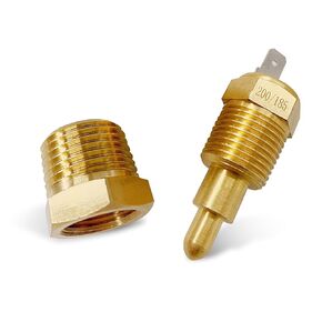 1 PC Car Cooling Fan Switch, 200 to 185 Degrees Celsius Adjustable Temperature Fan Temperature Switch with 3/8" Pipe Thread, Retrofit Accessory Fits 10" 12" 14" 16" Fan, Fits Most Cars (Gold)