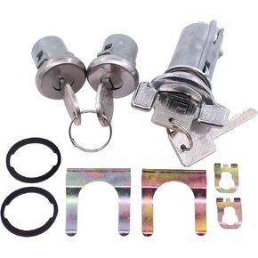 MOTOKU Ignition Switch and Door Lock Cylinder Kit for Chevy for GMC for Pontiac for Cadillac for Buick 1979-1999 Tumbler with Keys