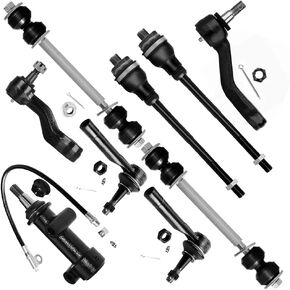 SCITOO 9pcs Front Suspension Kit Idler Arm Bracket Assembly Inner Outer Tie Rod End Sway Bar Link Pitman Arm Fit For Chevy Avalanche 1500 Silverado 1500 Suburban 1500 Tahoe For GMC Sierra 1500 Yukon