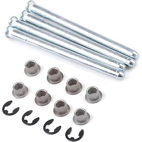 Pack-16 Car Door Hinge Kit, Door Retrofit Pin Bushing Repair Setwith E-Ring Clamp Mounting Accessories, Metal Anti-Rust Door Hinge Roller, Compatible with 1988-2002 Chevrolet GMC (Silver)