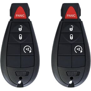 2PCS Key Fob Keyless Entry Remote Key Replacement 4 Button Key Fob Fits for Dodge ram (FCCID: M3N5WY783X/ IYZ-C01C)