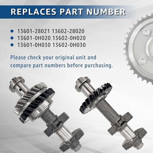 2Pcs Balance Shaft Set Compatible with Toyota Corolla Solara Matrix Camry 2.4L for Scion tC xB 2.4 4CYL 2AZ-FE Engine Replace 13601-28021 13602-28020 in Saudi Arabia