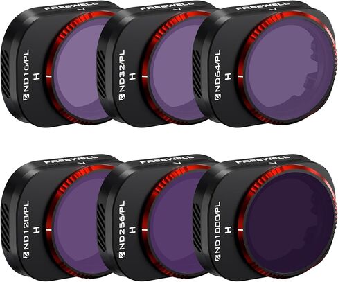 Freewell 16Pack Mega ND, ND/PL, CPL, UV, Snow Mist 1/4, Light Pollution Filters Compatible with Mini 4 Pro in Kuwait