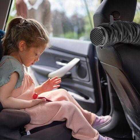 نظام تكييف هواء السيارة بتصميم متكامل بطول 6 أقدام مع محول مربع، يوجه الهواء البارد إلى المقعد الخلفي، مما يجعل المقعد الخلفي باردًا مرة أخرى، يناسب معظم الفتحات المربعة للمركبات، أسود، ACF00 in Kuwait