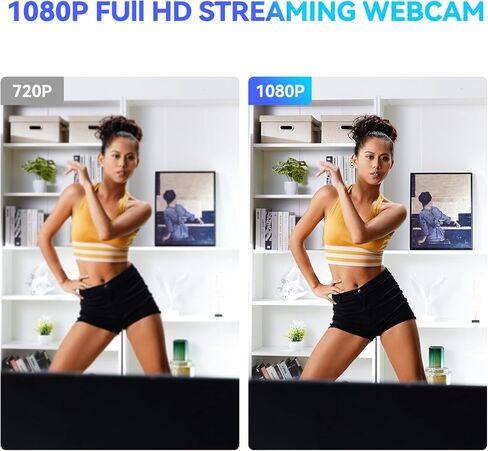 aicoco 1080p Webcam, Streaming Web Camera with Dual Microphone, AI Tracking & FHD Web Cam w/ 90° View, Plug and Play USB Computer Camera for Zoom/Skype/YouTube, PC/Laptop/Desktop, Calls/Conference in Kuwait