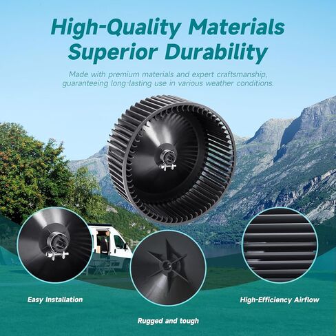 ترقية 1472-1091 RV استبدال عجلة منفاخ مكيف الهواء 14721091 RV عجلة منفاخ متوافقة مع Coleman Mach RV AC 4800، 4801، 4805، 4806، 4820، 4821، 4825، 4826، 6701-6703 إلخ. قطر 7 بوصات in Kuwait