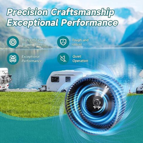 ترقية 1472-1091 RV استبدال عجلة منفاخ مكيف الهواء 14721091 RV عجلة منفاخ متوافقة مع Coleman Mach RV AC 4800، 4801، 4805، 4806، 4820، 4821، 4825، 4826، 6701-6703 إلخ. قطر 7 بوصات in Kuwait