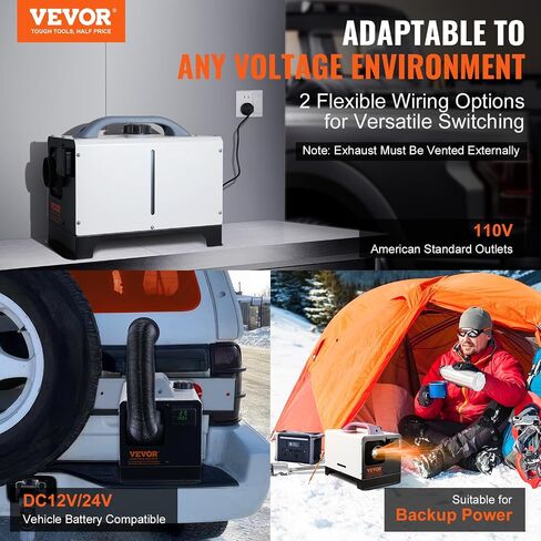 VEVOR 5-8KW Diesel Heater, Diesel Air Heater All in One with Remote Control and LCD Screen, Fast Heating Low Noise, Portable Diesel Heater for Truck Van RV Trailer Camper and Indoors in Saudi Arabia