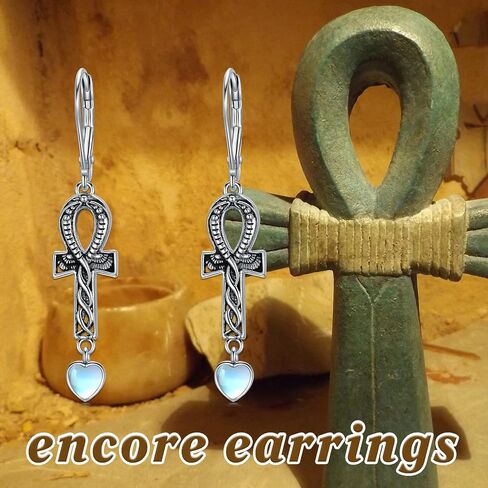 PELOVNY كاوبوي التمهيد أقراط S925 فضة Moonstone راعية البقر قطرة استرخى أقراط Moonstone مجوهرات هدايا للنساء الفتيات in Saudi Arabia