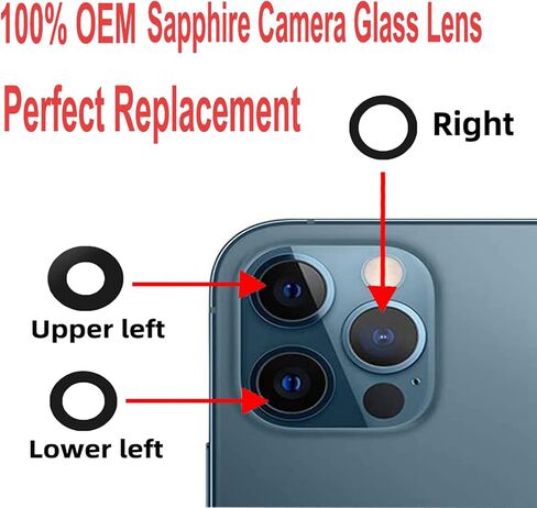 LEAFE for iPhone 14 Pro and iPhone 14 Pro Max Camera Lens Replacement,2 Sets OEM Original Camera Glass Lens for iPhone 14 Pro/iPhone 14 Pro Max with Pre-Installed Adhesive+Repair Tools in Saudi Arabia