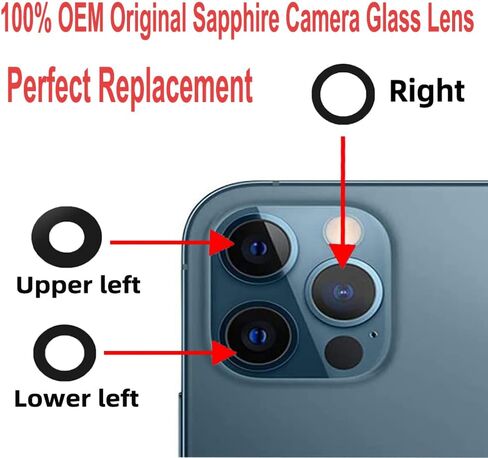 LEAFE for iPhone 14 Pro and iPhone 14 Pro Max Camera Lens Replacement,2 Sets OEM Original Camera Glass Lens for iPhone 14 Pro/iPhone 14 Pro Max with Pre-Installed Adhesive+Repair Tools in Saudi Arabia