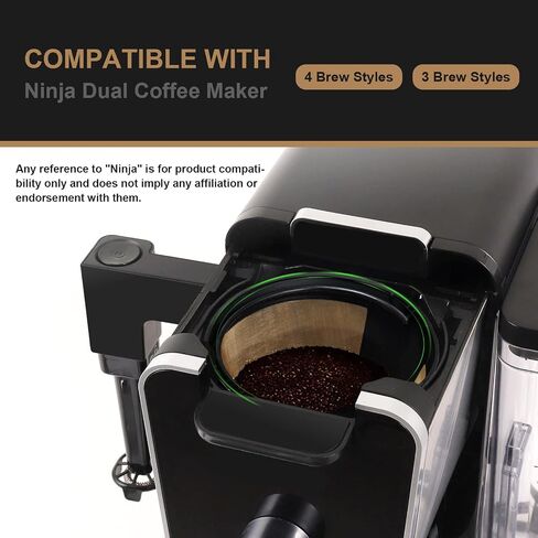2 Pack Reusable Coffee Filters #4 for Ninja Dual Brew Coffee Maker in Kuwait