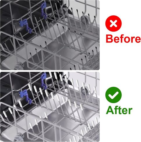 OIIKI 100 PCS Universal Dishwasher Rack Tine Prong Repair End Cover Caps, Flexible Vinyl Extra Long 1 inch Anti Slip Round Tips-Gray in Saudi Arabia
