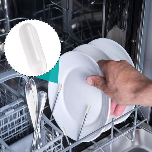 OIIKI 100 PCS Universal Dishwasher Rack Tine Prong Repair End Cover Caps, Flexible Vinyl Extra Long 1 inch Anti Slip Round Tips-Gray in Saudi Arabia