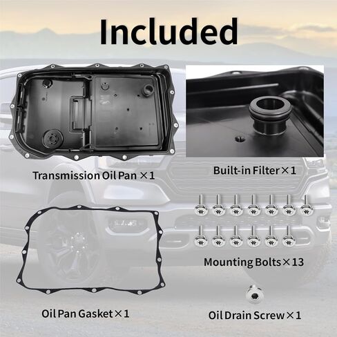 وعاء زيت ناقل الحركة مع قابس تصريف حشية متوافق مع 2013-2021 دودج رام 1500 2500 3500 جيب جراند شيروكي دودج تشارجر تشالنجر تشارجر كرايسلر 300 8AT استبدال 68233701AA in Kuwait