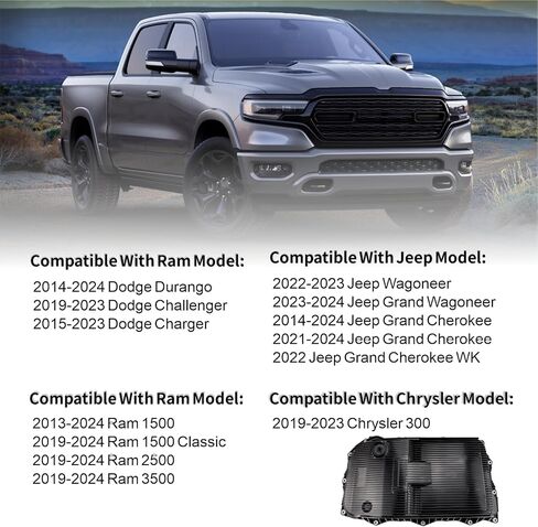 وعاء زيت ناقل الحركة مع قابس تصريف حشية متوافق مع 2013-2021 دودج رام 1500 2500 3500 جيب جراند شيروكي دودج تشارجر تشالنجر تشارجر كرايسلر 300 8AT استبدال 68233701AA in Kuwait