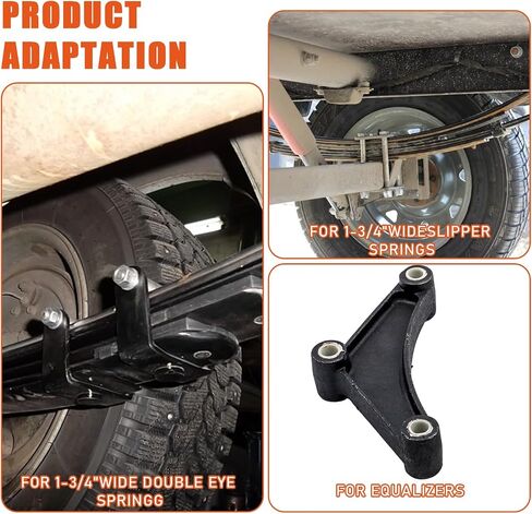 Trailer Spring Bushings, 8 Pcs Nylon Bushing Replacement Parts 9/16" I.D. x 1-3/4" Length Universal Trailer Spring Hanger Kit Tools for Trailer Double Eye Leaf Springs Equalizer in Saudi Arabia