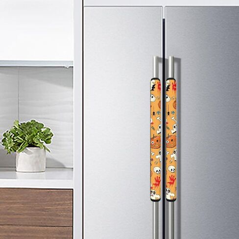 Halloween Moon Bats Refrigerator Door Handle Covers 2Pcs, Fridge Microwave Dishwasher Oven Handle Covers Cloth Protector Home Kitchen Decor in Saudi Arabia
