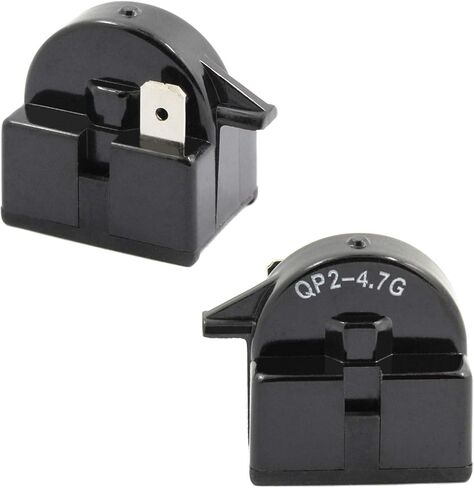 2 pack qp2-4.7g Start Relay Refrigerator ptc ohm 1pin Compatible with Vissani Danby Compressor mini Fridg-es and Coolers Black in Kuwait